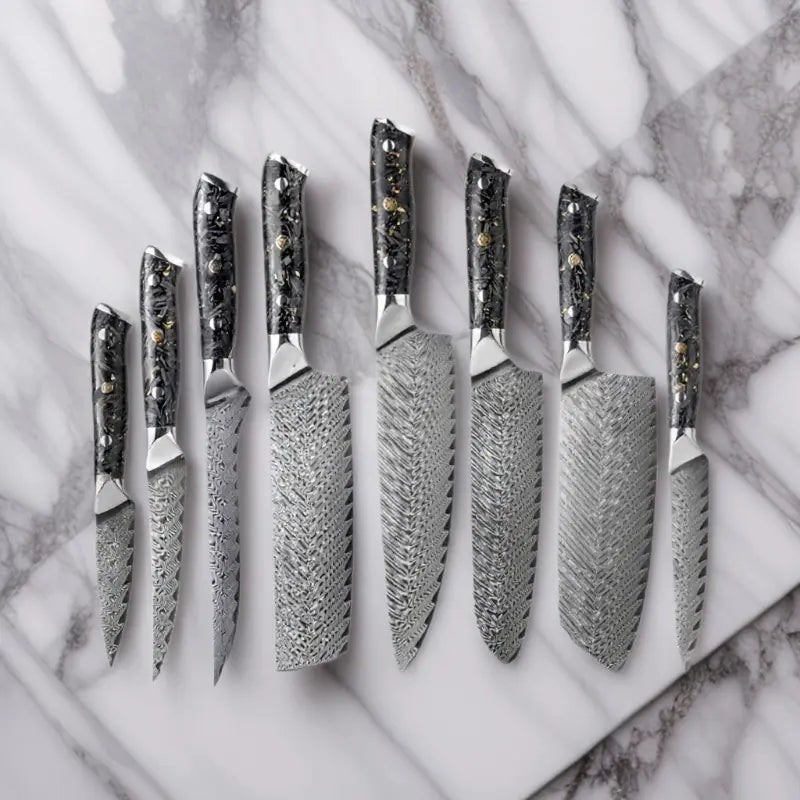 67-Layer Damascus Steel Chef Knife Set