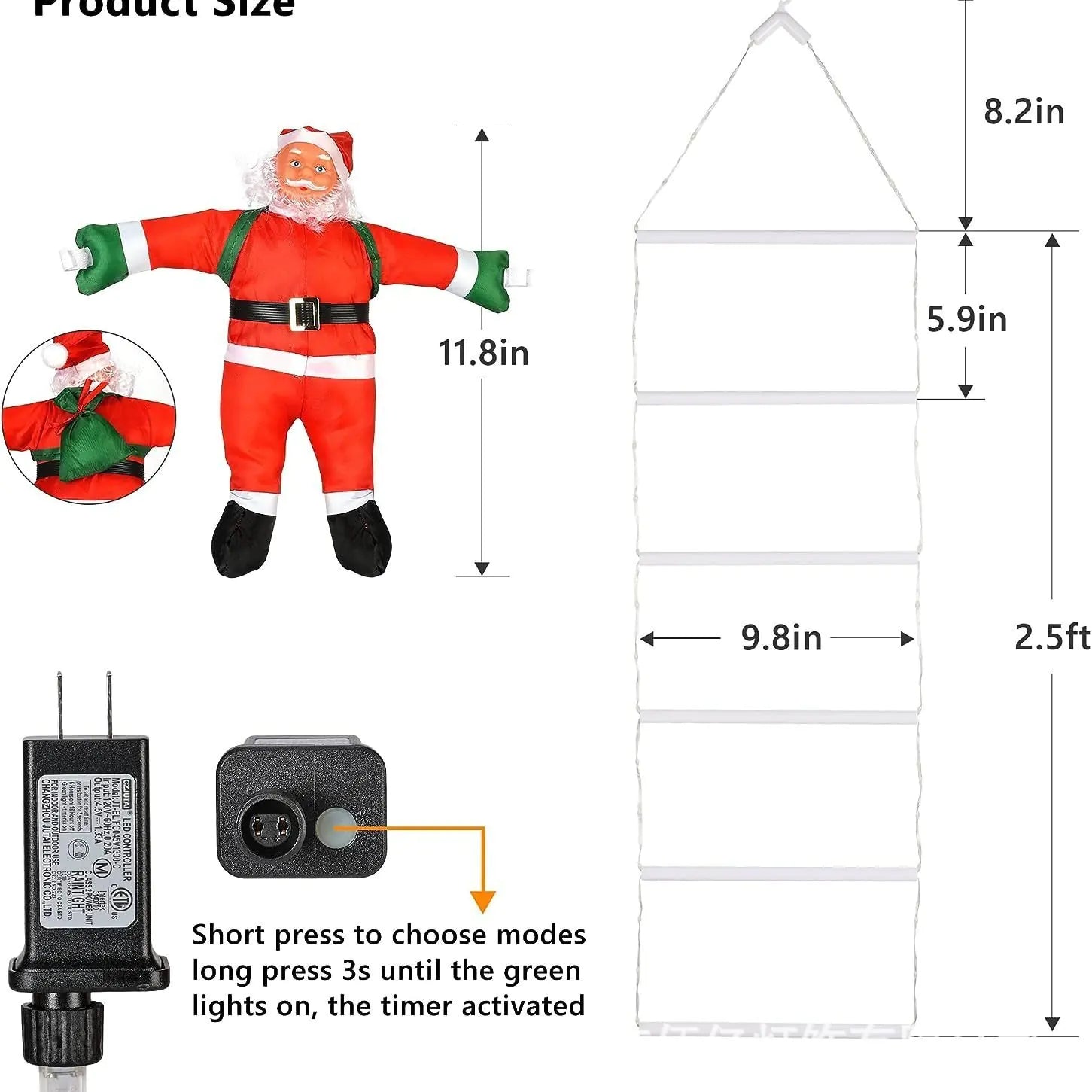 Santa Claus Ladder Festoon Light