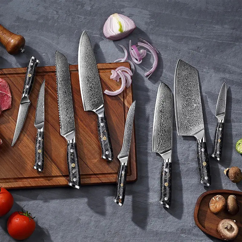 67-Layer Damascus Steel Chef Knife Set