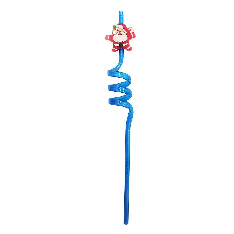 6-Piece Christmas Party Straw Set