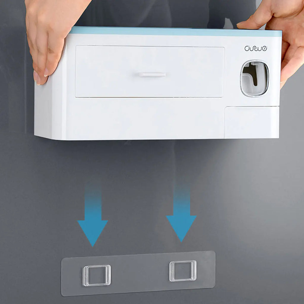 Magnetic Toothbrush Holder Set with Automatic Toothpaste Dispenser