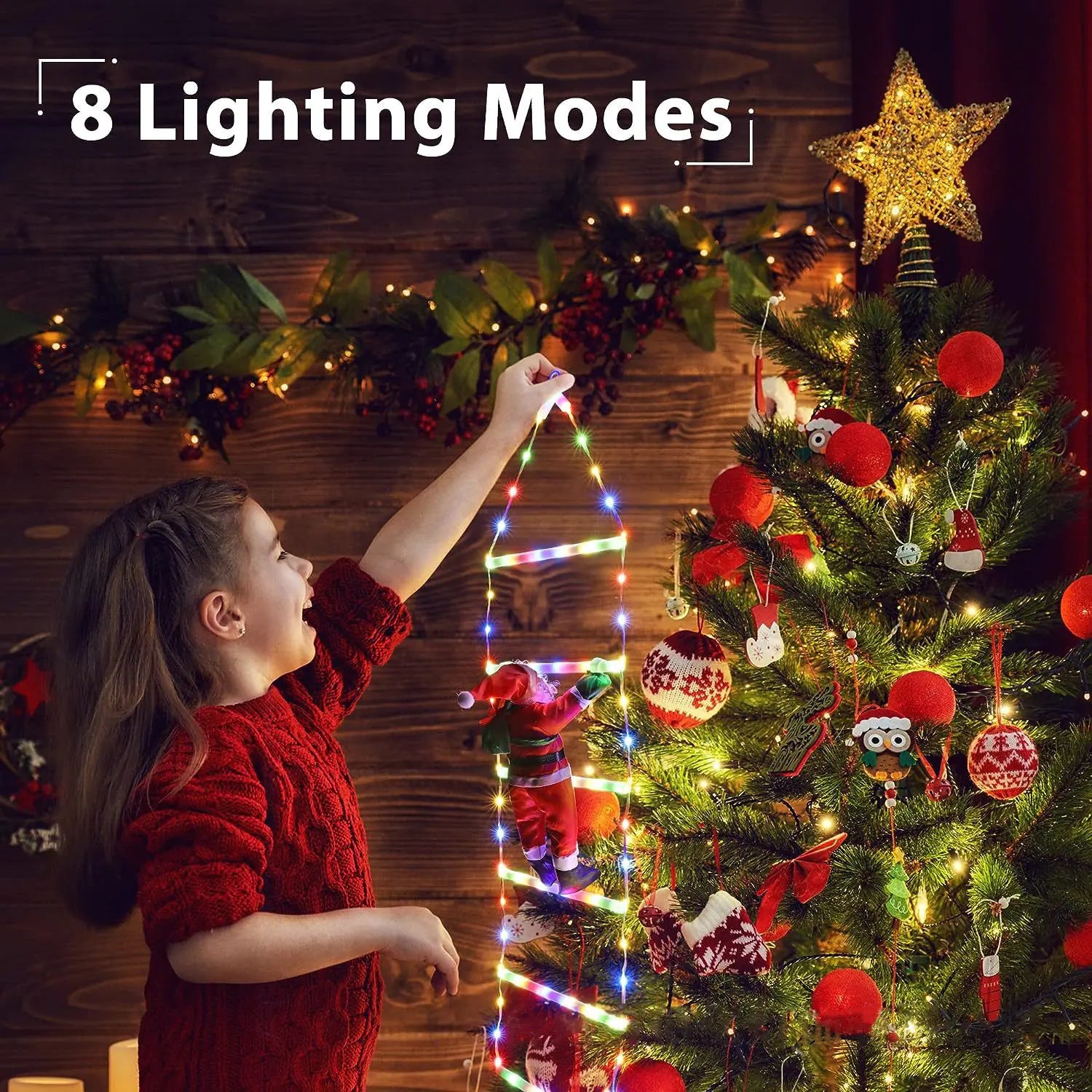 Santa Claus Ladder Festoon Light