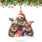 2024 Sloth Acrylic Ornament Duo